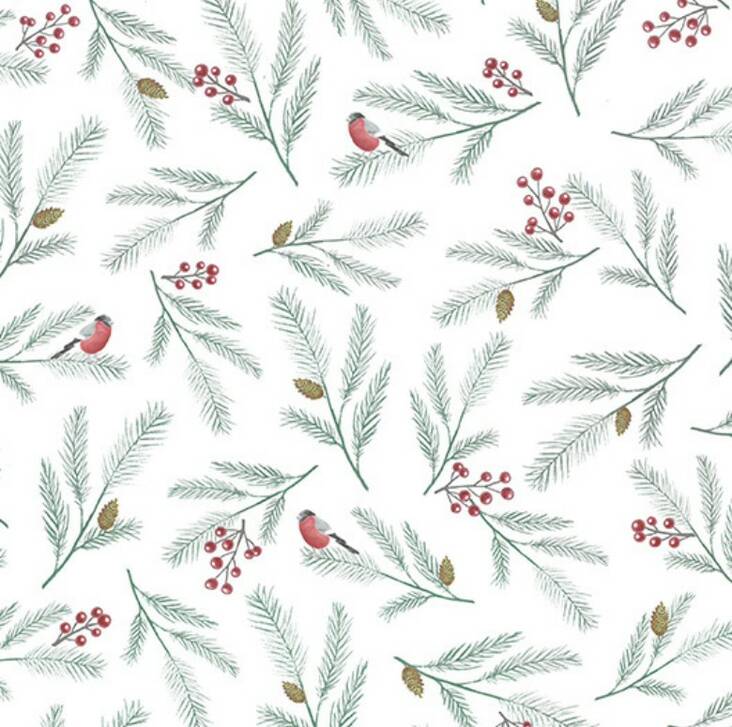 Lahjapaperi 70cm/5m Havut ja marjat - Lahjapaperit - 171230 - 1