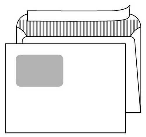 Kirjekuori C5 ikkuna 60x90 - Kirjekuoret,valkoiset - 102393 - 1