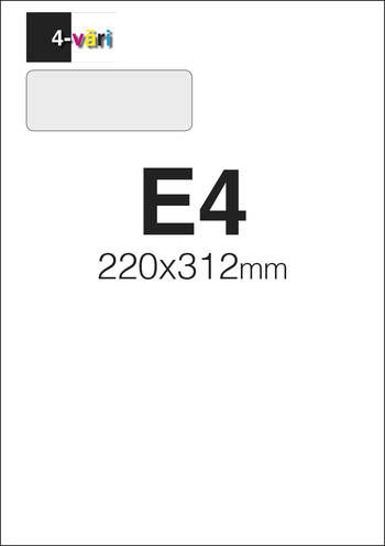 Kirjekuori E4 4/0 - Kirjekuoret - 151704 - 1