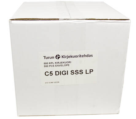 Kirjekuori C5 DIGI SSS LP läppäauki - Kirjekuoret,valkoiset - 128617 - 1