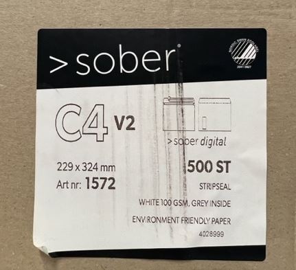 Kirjekuori C4 DIGI tarralla läppäauki - Kirjekuoret,valkoiset - 174027 - 1